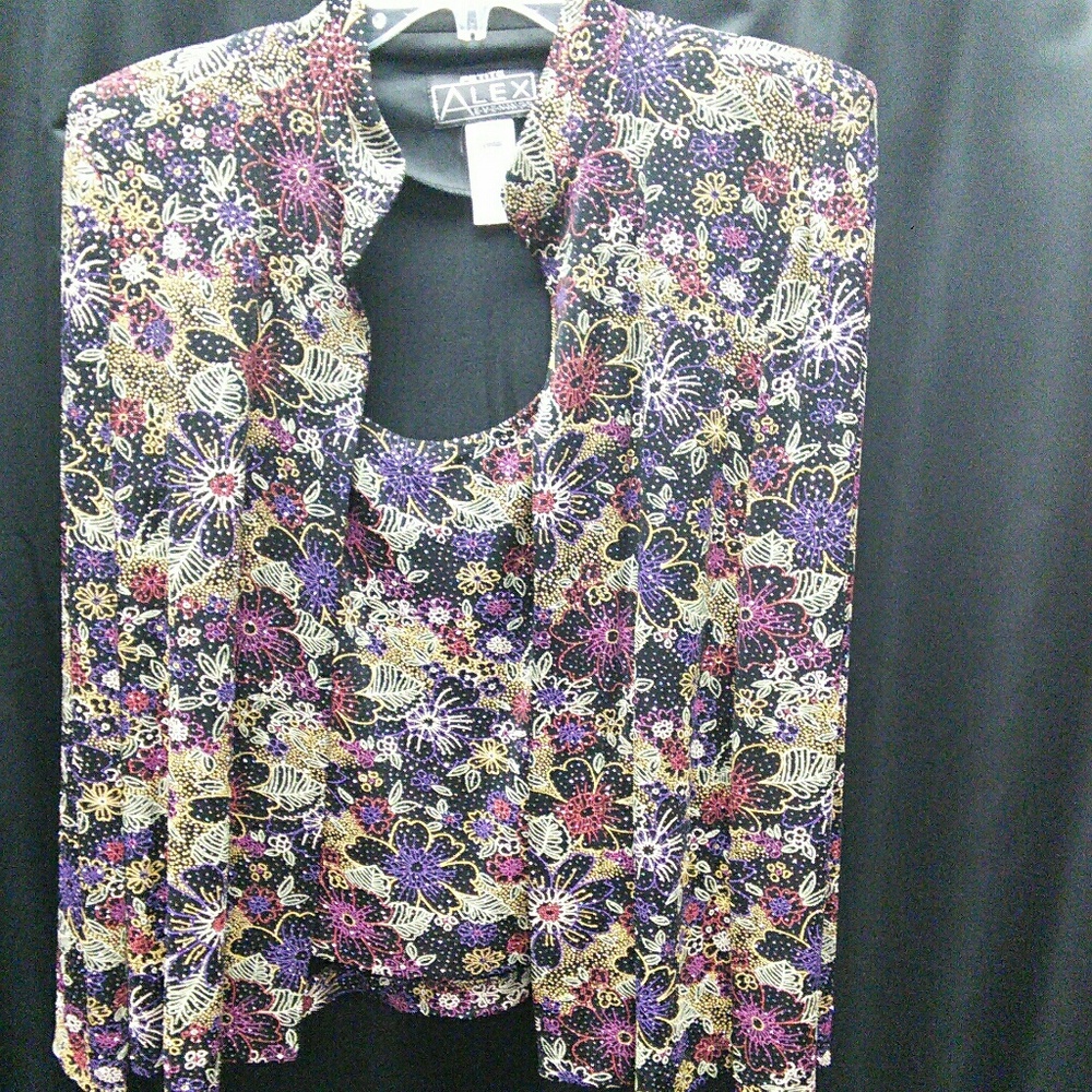 Vintage Alex petite 2-piece top set sz medium